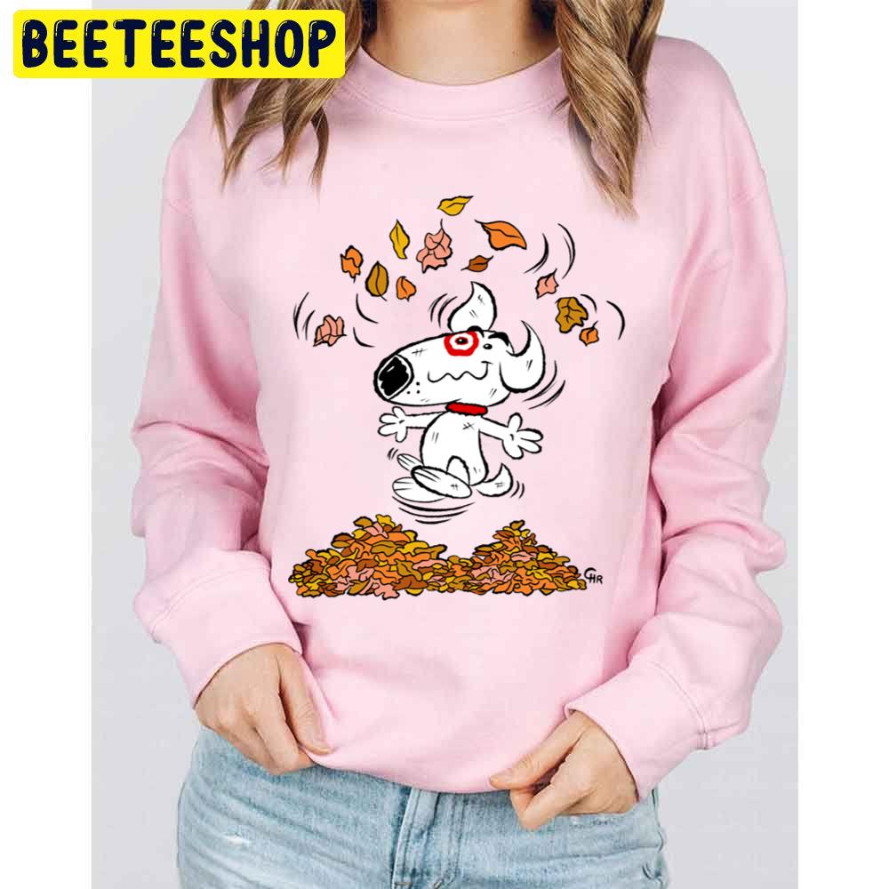 Bullseye Playing With Leaves Fall Season Trending Unisex Sweatshirt Bullseye Playing With Leaves Fall Season Trending Unisex Sweatshirt