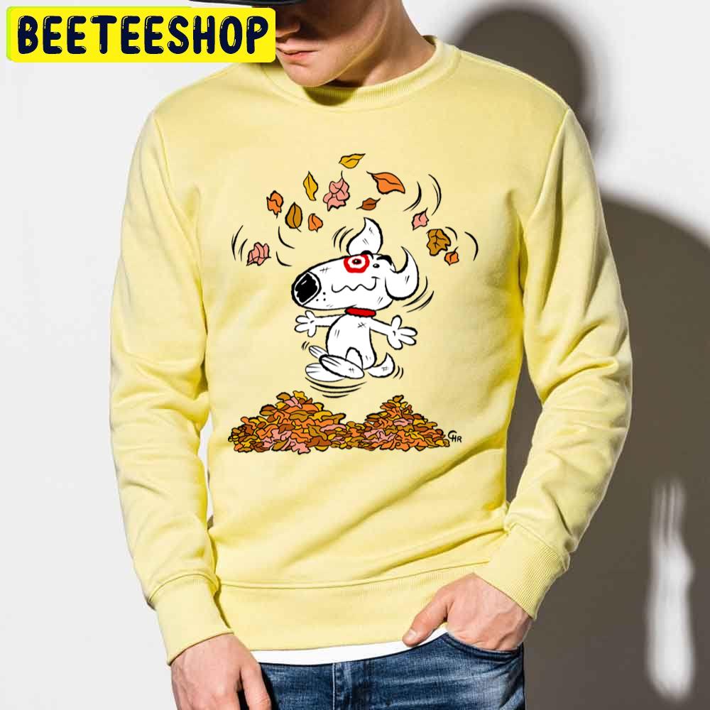 Bullseye Playing With Leaves Fall Season Trending Unisex Sweatshirt Bullseye Playing With Leaves Fall Season Trending Unisex Sweatshirt