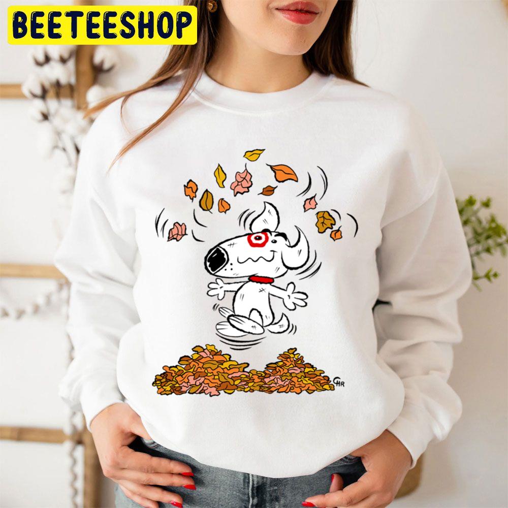 Bullseye Playing With Leaves Fall Season Trending Unisex Sweatshirt Bullseye Playing With Leaves Fall Season Trending Unisex Sweatshirt