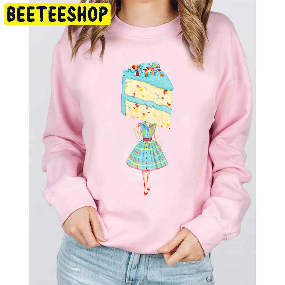 Cake Head Pin Up Birthday Funfetti Unisex Sweatshirt Cake Head Pin Up Birthday Funfetti Unisex Sweatshirt