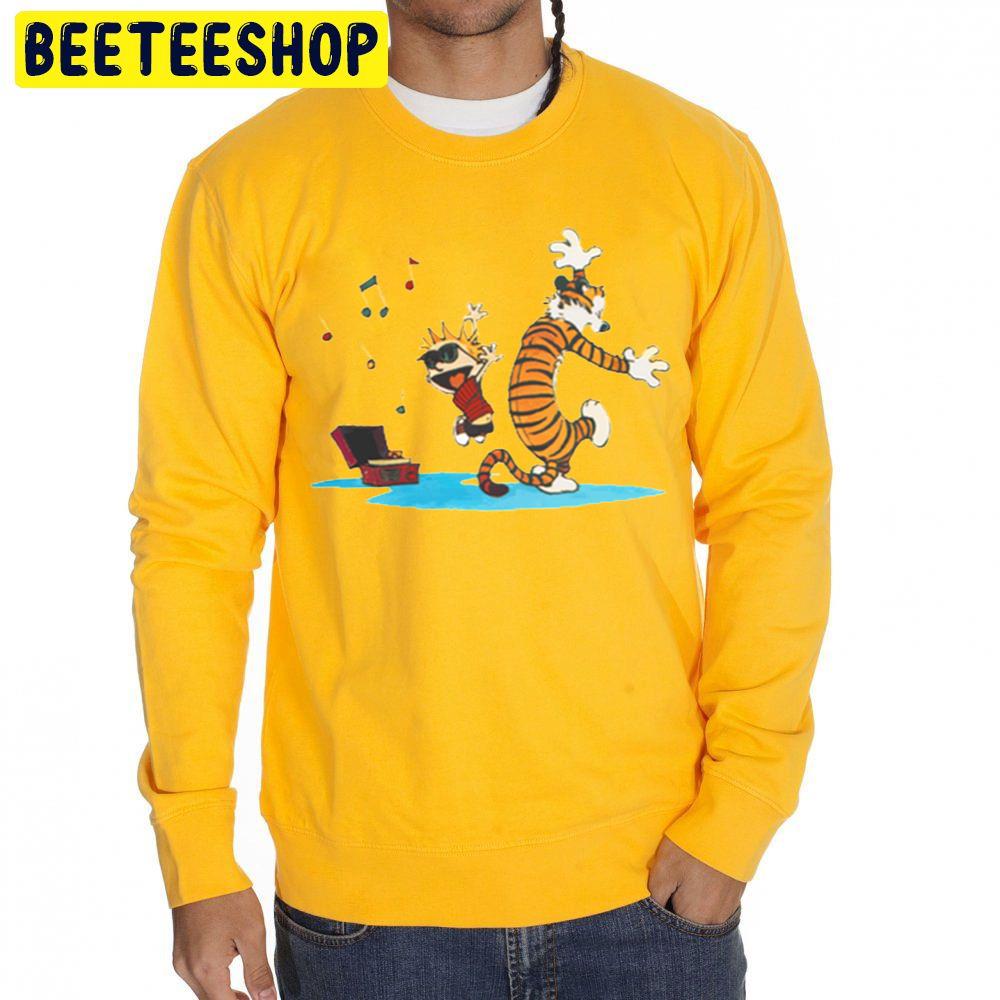 Calvin And Hobbes Dancing Unisex Sweatshirt Calvin And Hobbes Dancing Unisex Sweatshirt