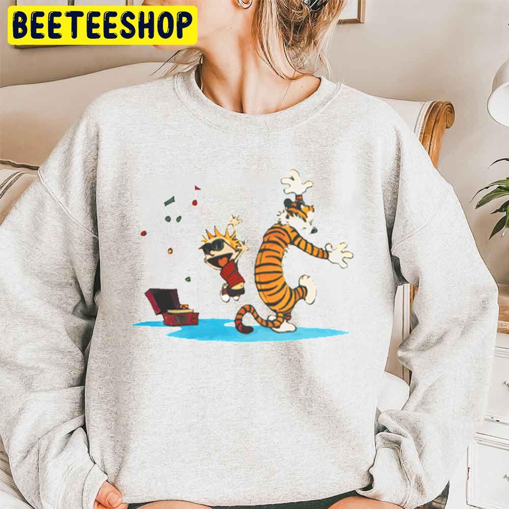 Calvin And Hobbes Dancing Unisex Sweatshirt Calvin And Hobbes Dancing Unisex Sweatshirt