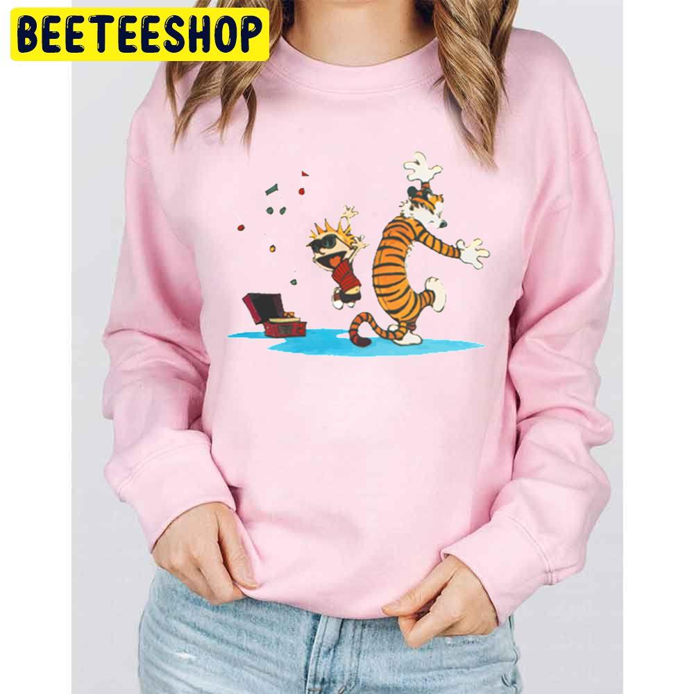 Calvin And Hobbes Dancing Unisex Sweatshirt Calvin And Hobbes Dancing Unisex Sweatshirt