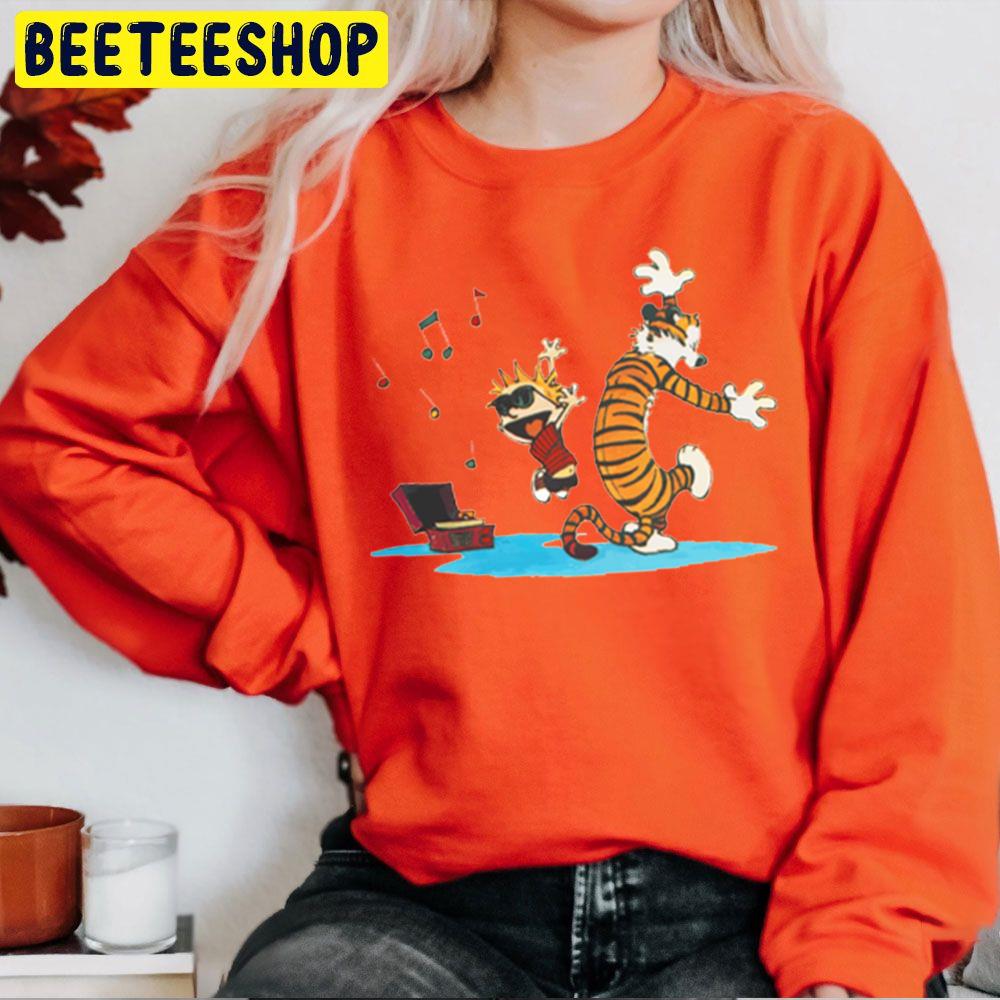 Calvin And Hobbes Dancing Unisex Sweatshirt Calvin And Hobbes Dancing Unisex Sweatshirt
