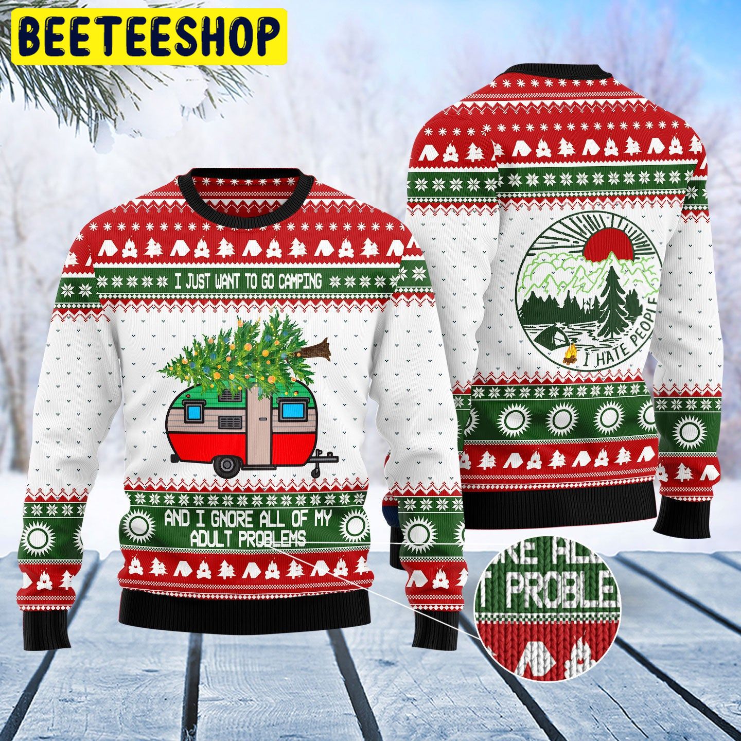 Camping Trending Ugly Christmas Sweatshirt Camping Trending Ugly Christmas Sweatshirt