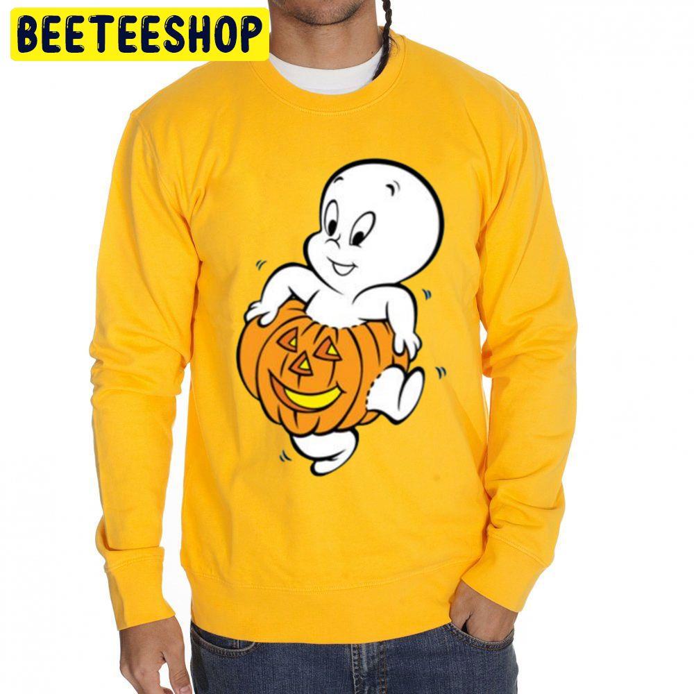Casper Pumpkin Halloween Unisex Sweatshirt Casper Pumpkin Halloween Unisex Sweatshirt