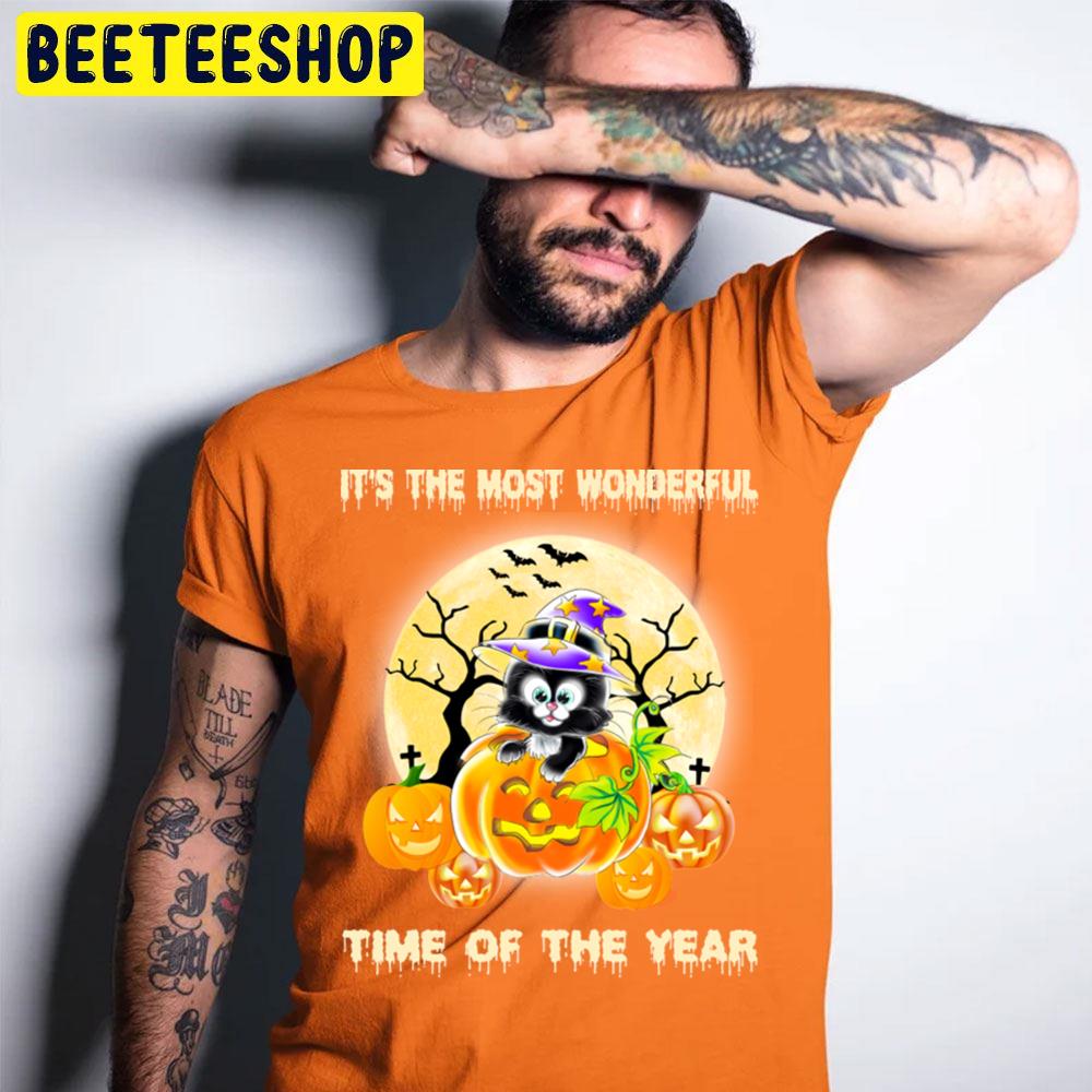 Cat Halloween It’s The Most Wonderful Time Of The Year Cat Witch Hat Trending Unisex T-Shirt Cat Halloween It’s The Most Wonderful Time Of The Year Cat Witch Hat Trending Unisex T-Shirt