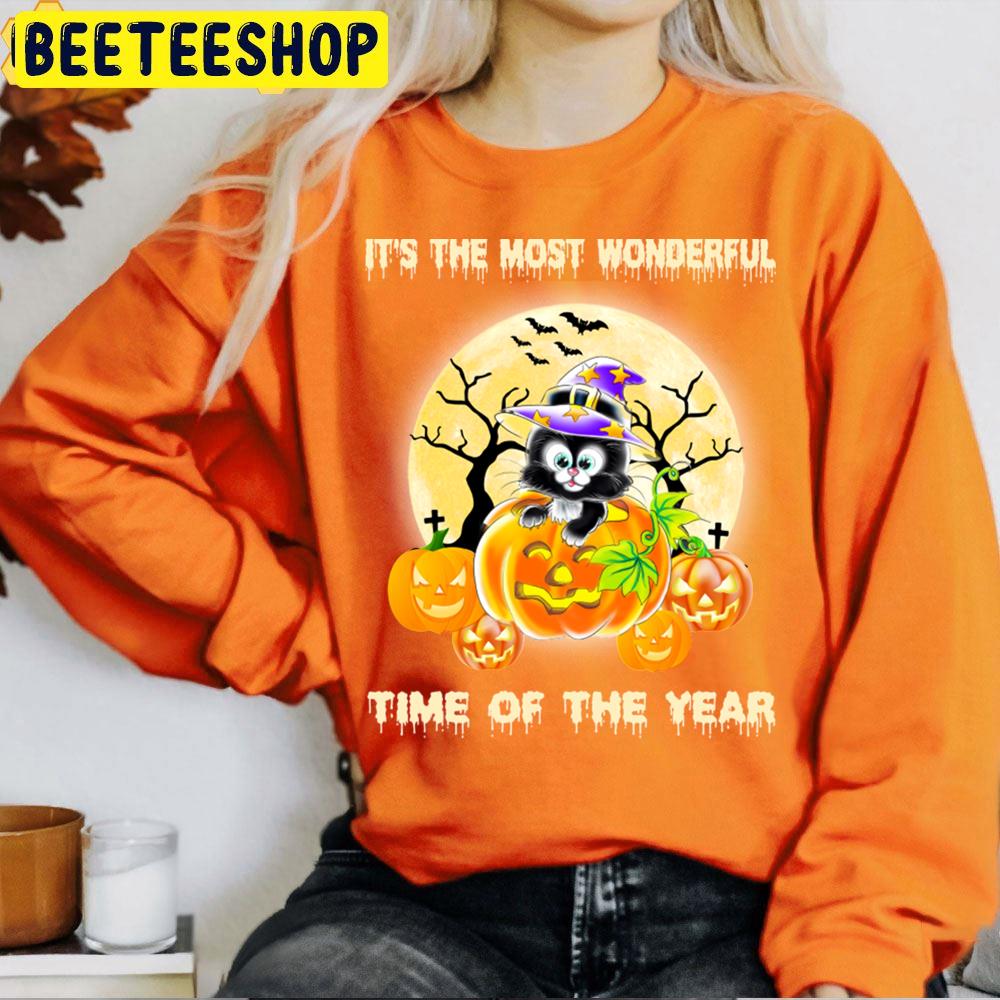 Cat Halloween It’s The Most Wonderful Time Of The Year Cat Witch Hat Trending Unisex T-Shirt Cat Halloween It’s The Most Wonderful Time Of The Year Cat Witch Hat Trending Unisex T-Shirt