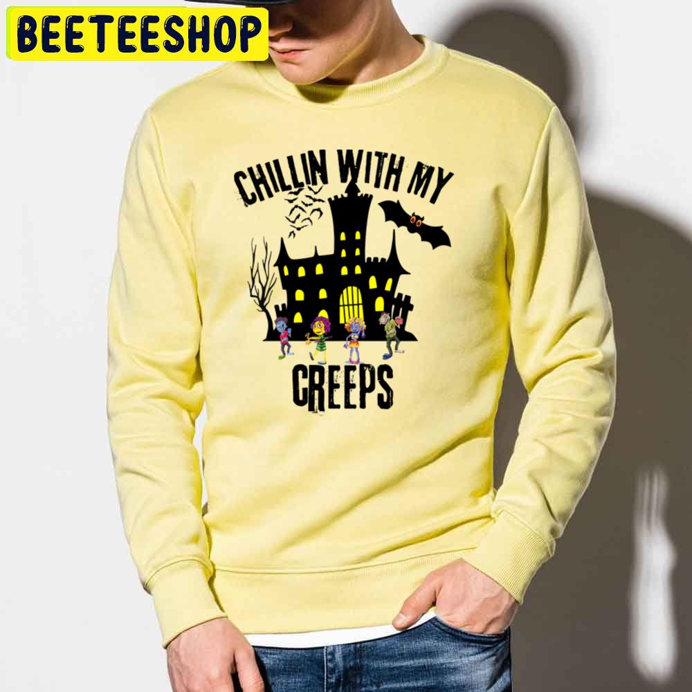 Chillin With My Creeps Halloween Trending Unisex Sweatshirt Chillin With My Creeps Halloween Trending Unisex Sweatshirt