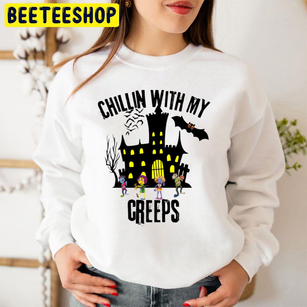 Chillin With My Creeps Halloween Trending Unisex Sweatshirt Chillin With My Creeps Halloween Trending Unisex Sweatshirt