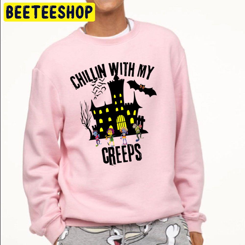 Chillin With My Creeps Halloween Trending Unisex Sweatshirt Chillin With My Creeps Halloween Trending Unisex Sweatshirt