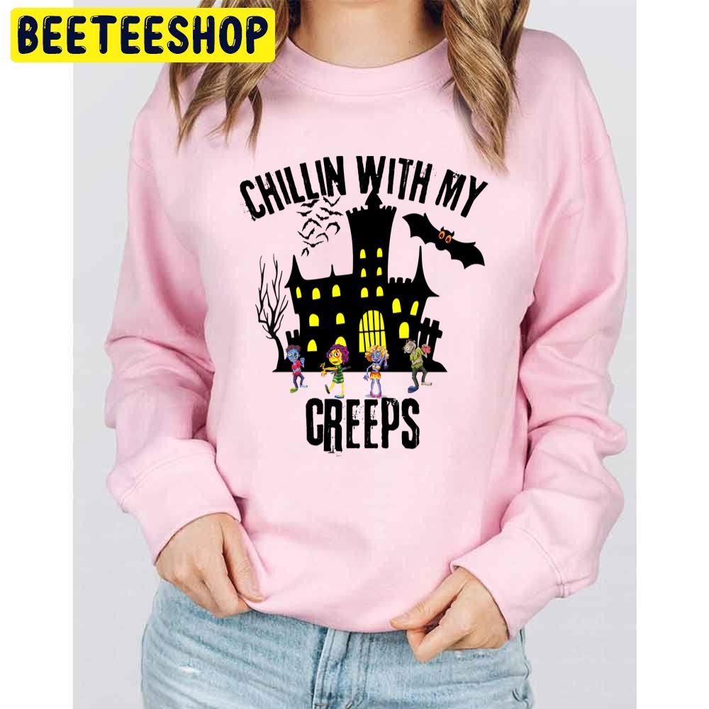 Chillin With My Creeps Halloween Trending Unisex Sweatshirt Chillin With My Creeps Halloween Trending Unisex Sweatshirt