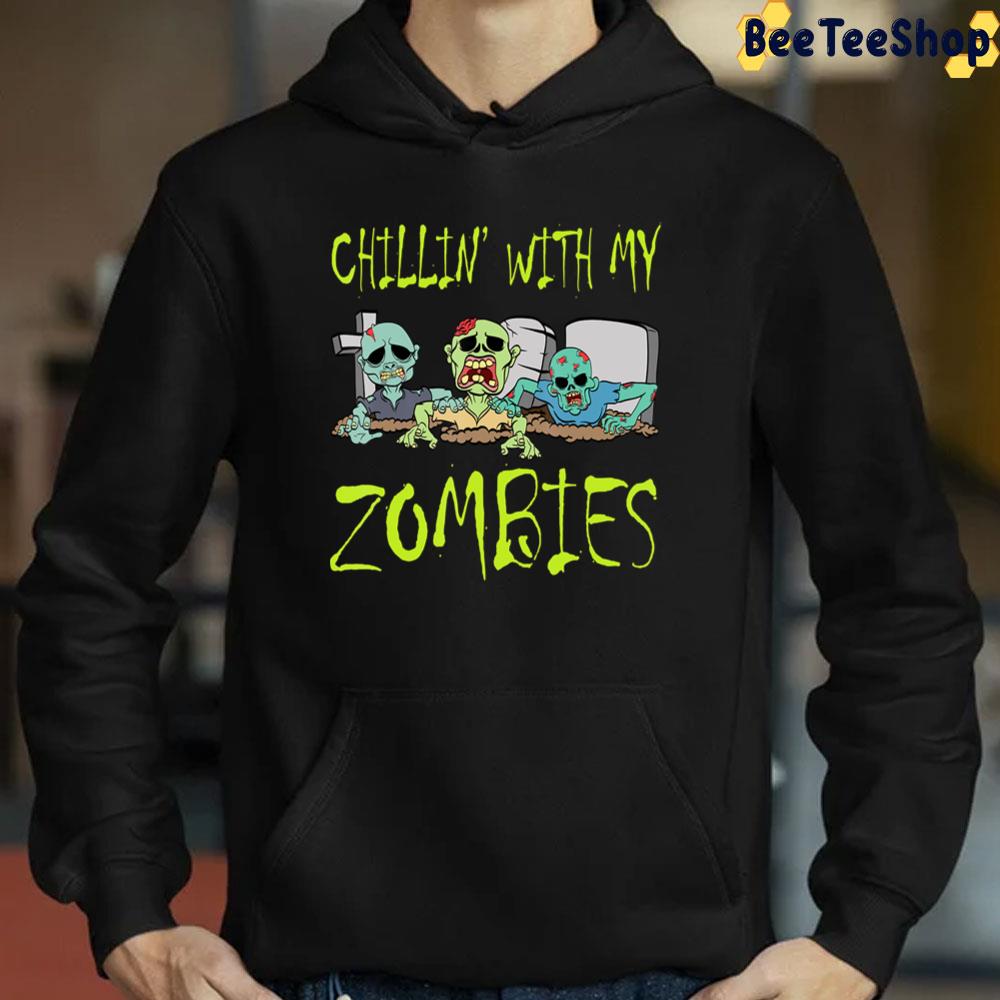 Chillin With My Zombies Hallown Boys Trending Unisex Sweatshirt Chillin With My Zombies Hallown Boys Trending Unisex Sweatshirt