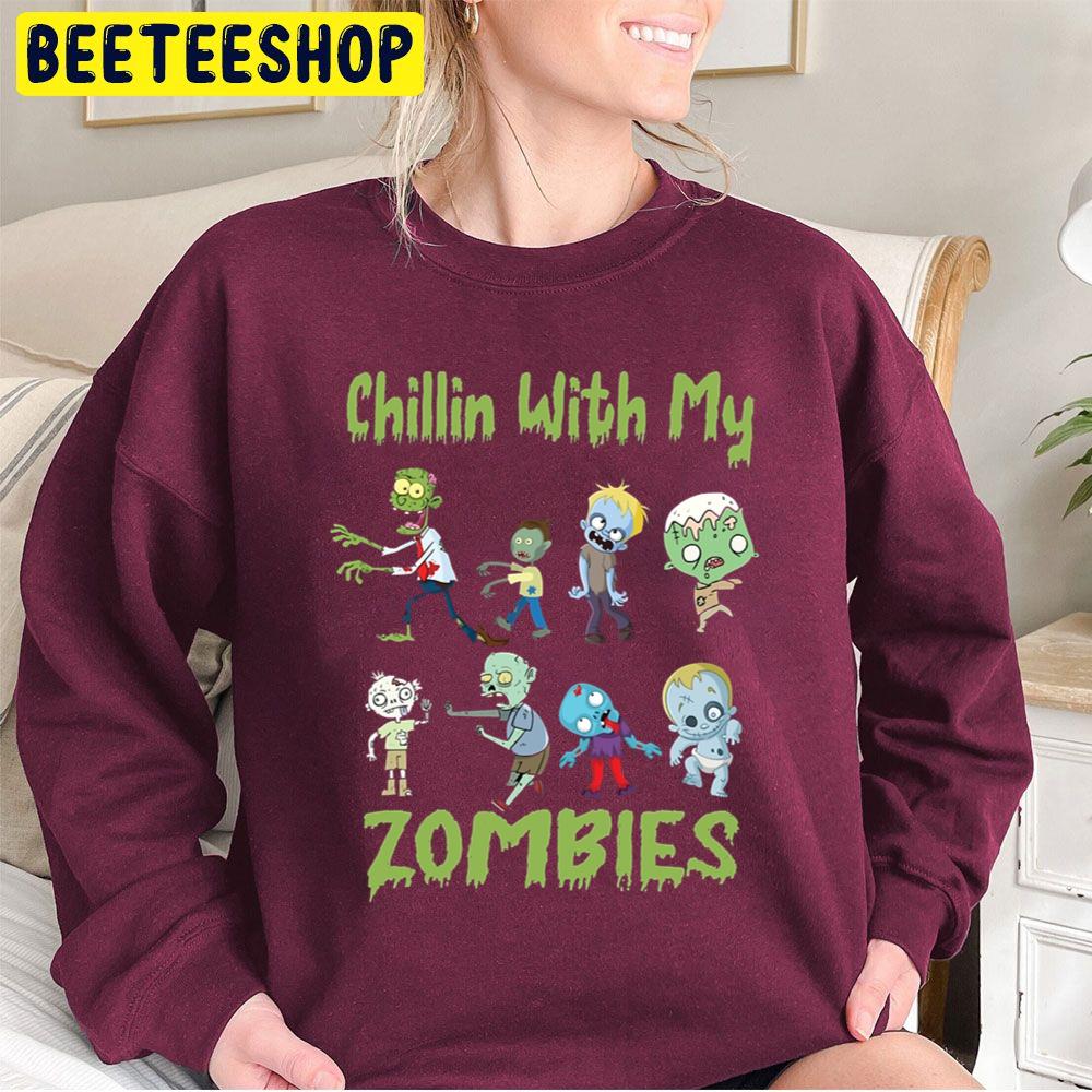 Chillin With My Zombies Sleeveless Top Trending Unisex Sweatshirt Chillin With My Zombies Sleeveless Top Trending Unisex Sweatshirt