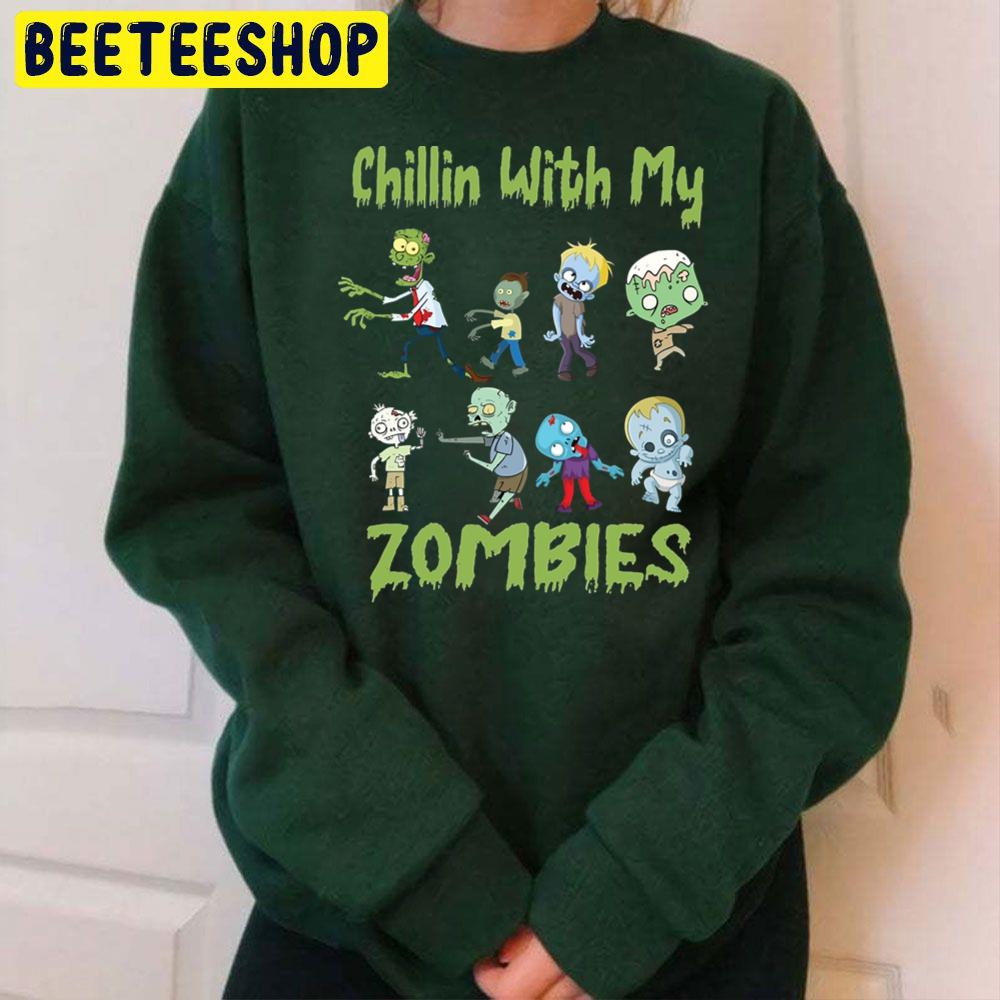 Chillin With My Zombies Sleeveless Top Trending Unisex Sweatshirt Chillin With My Zombies Sleeveless Top Trending Unisex Sweatshirt