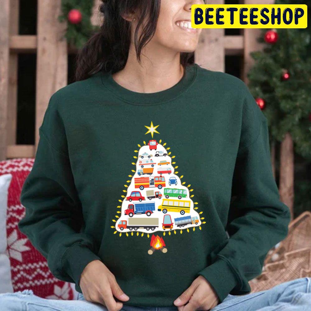 Christmas Car Tree Trending Unisex Hoodie Christmas Car Tree Trending Unisex Hoodie
