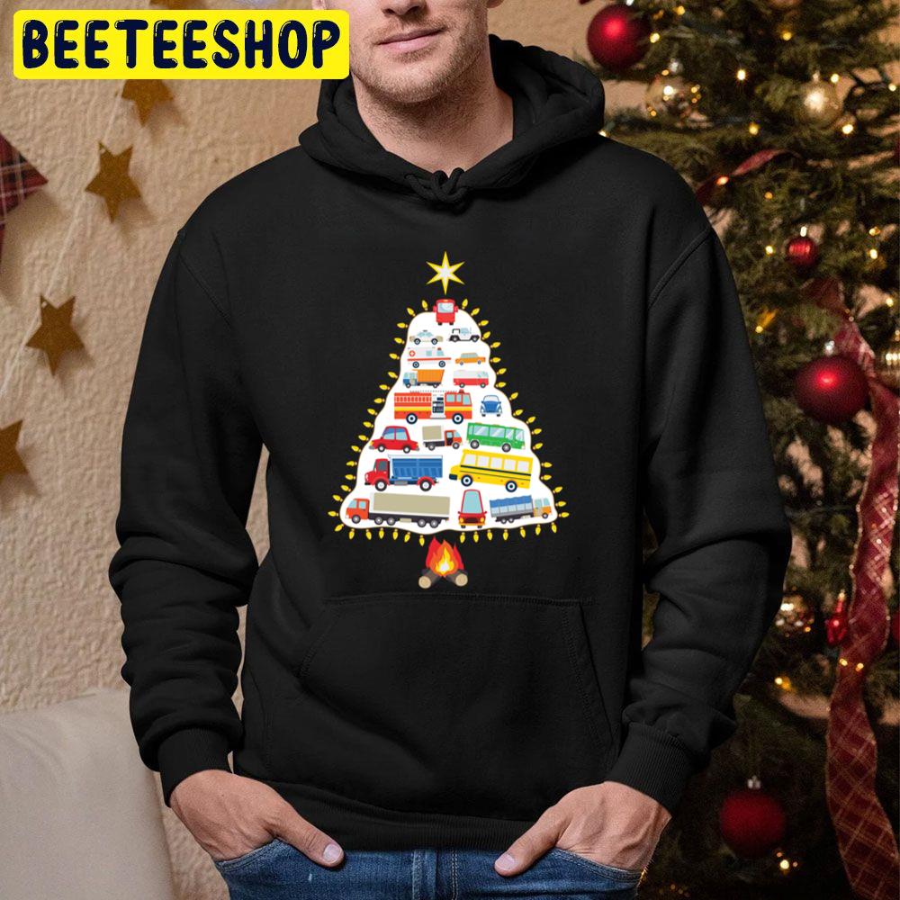 Christmas Car Tree Trending Unisex Hoodie Christmas Car Tree Trending Unisex Hoodie