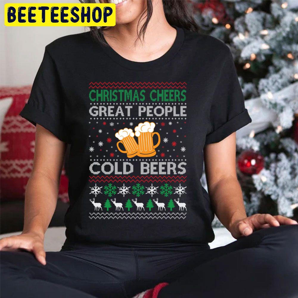 Christmas Cheers Great People Cold Beers Trending Unisex Hoodie Christmas Cheers Great People Cold Beers Trending Unisex Hoodie