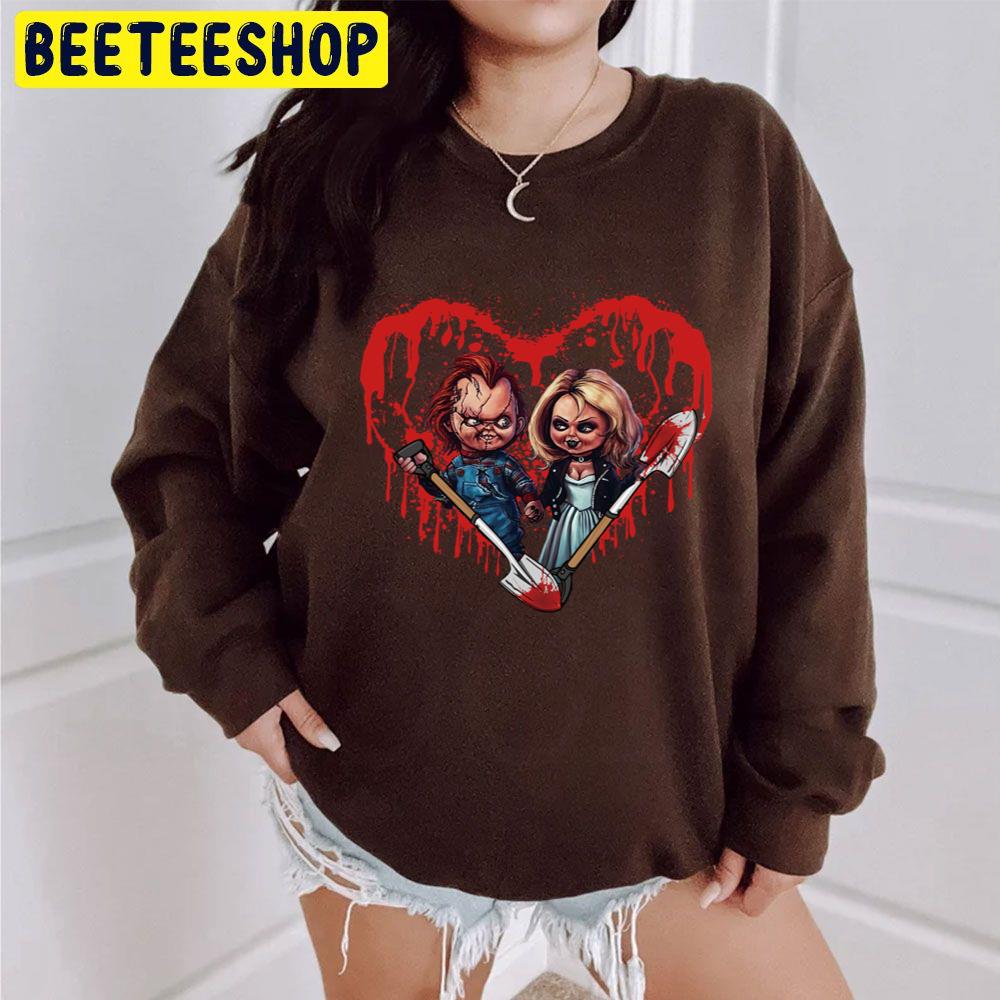 Chucky And Tiffany Art Childs Play Design Halloween Trending Unisex Sweatshirt Chucky And Tiffany Art Childs Play Design Halloween Trending Unisex Sweatshirt