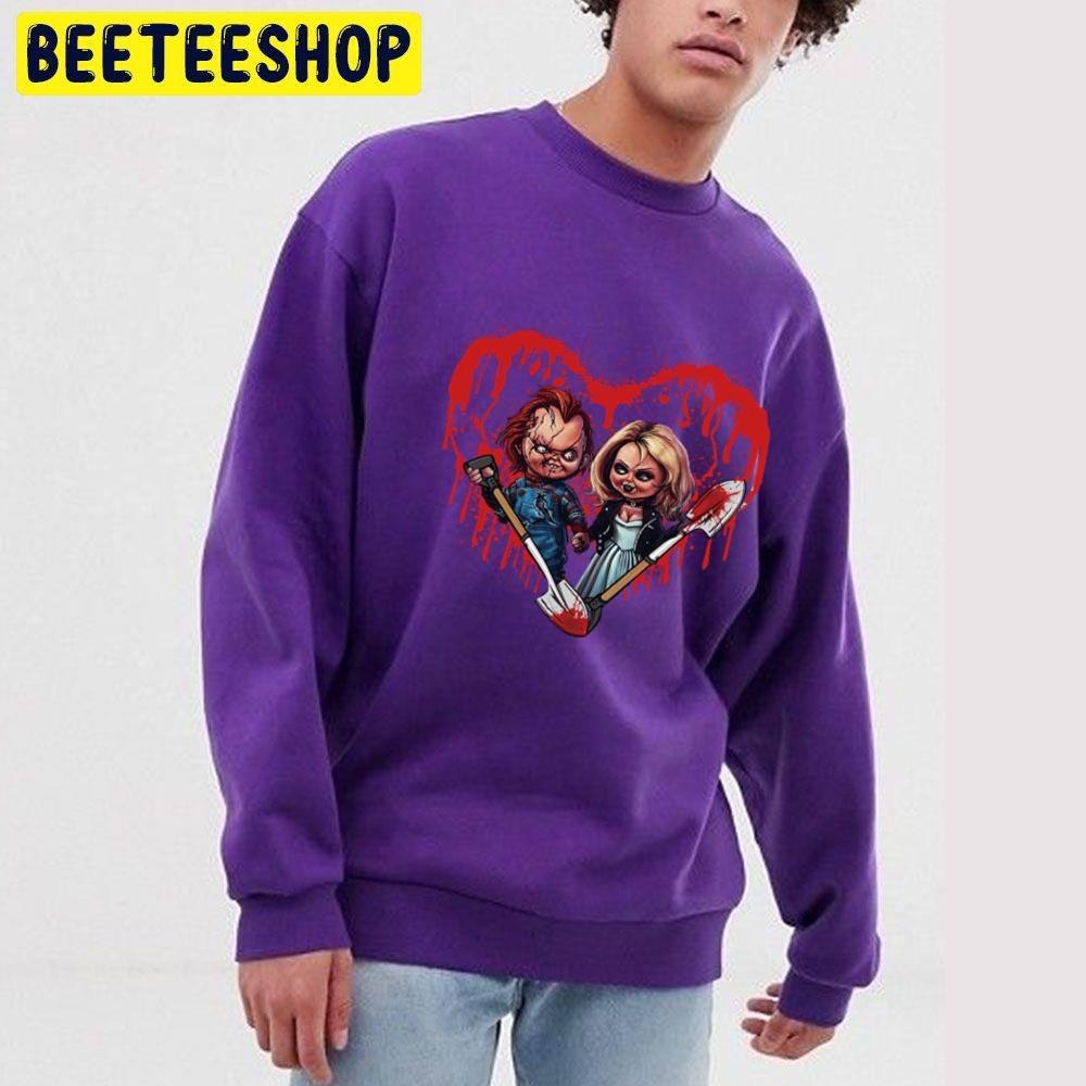 Chucky And Tiffany Art Childs Play Design Halloween Trending Unisex Sweatshirt Chucky And Tiffany Art Childs Play Design Halloween Trending Unisex Sweatshirt