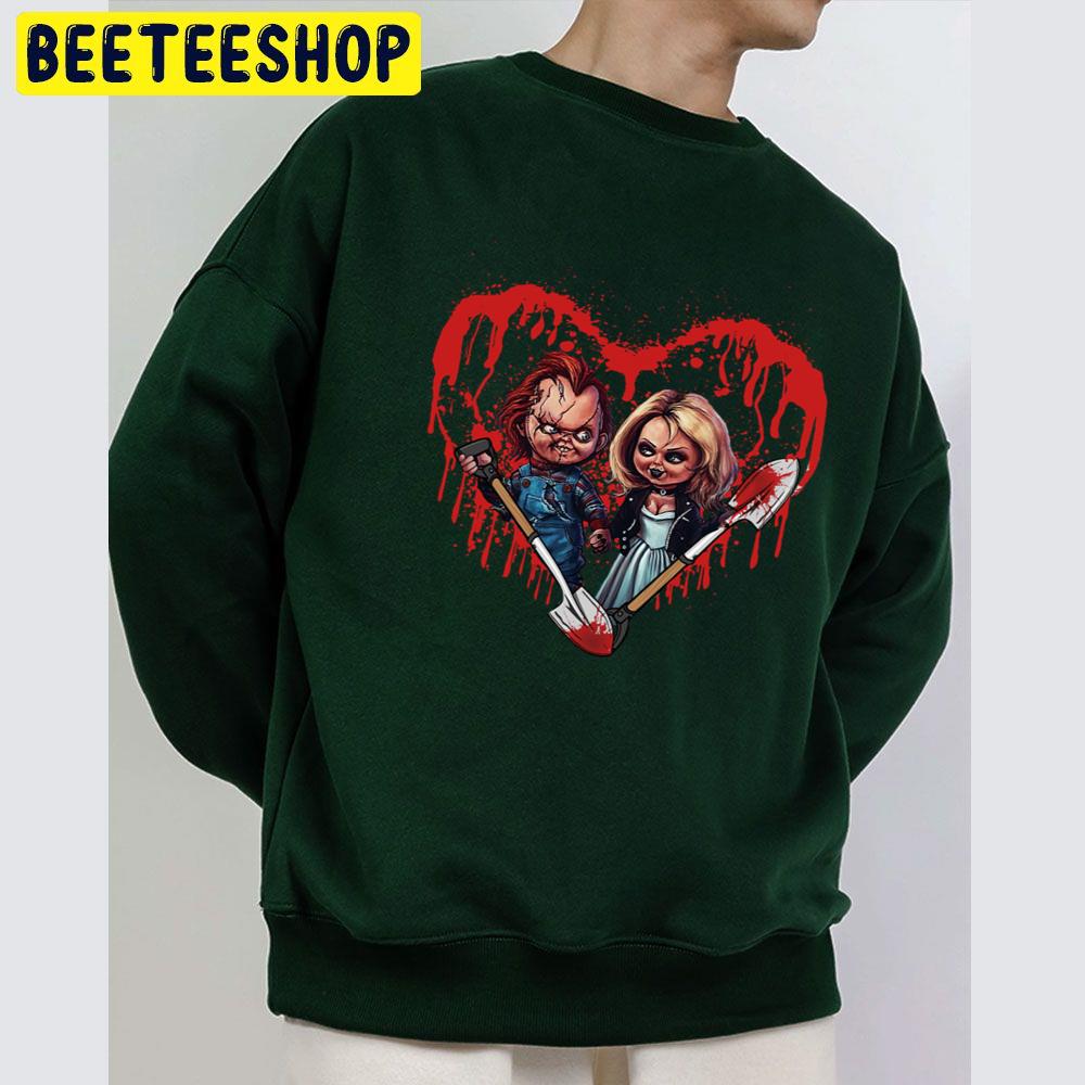Chucky And Tiffany Art Childs Play Design Halloween Trending Unisex Sweatshirt Chucky And Tiffany Art Childs Play Design Halloween Trending Unisex Sweatshirt