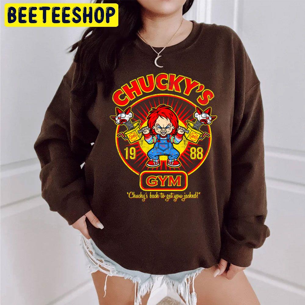 Chucky's Gym Chucky's Back To Get You Jacked Halloween Trending Unisex Sweatshirt Chucky's Gym Chucky's Back To Get You Jacked Halloween Trending Unisex Sweatshirt