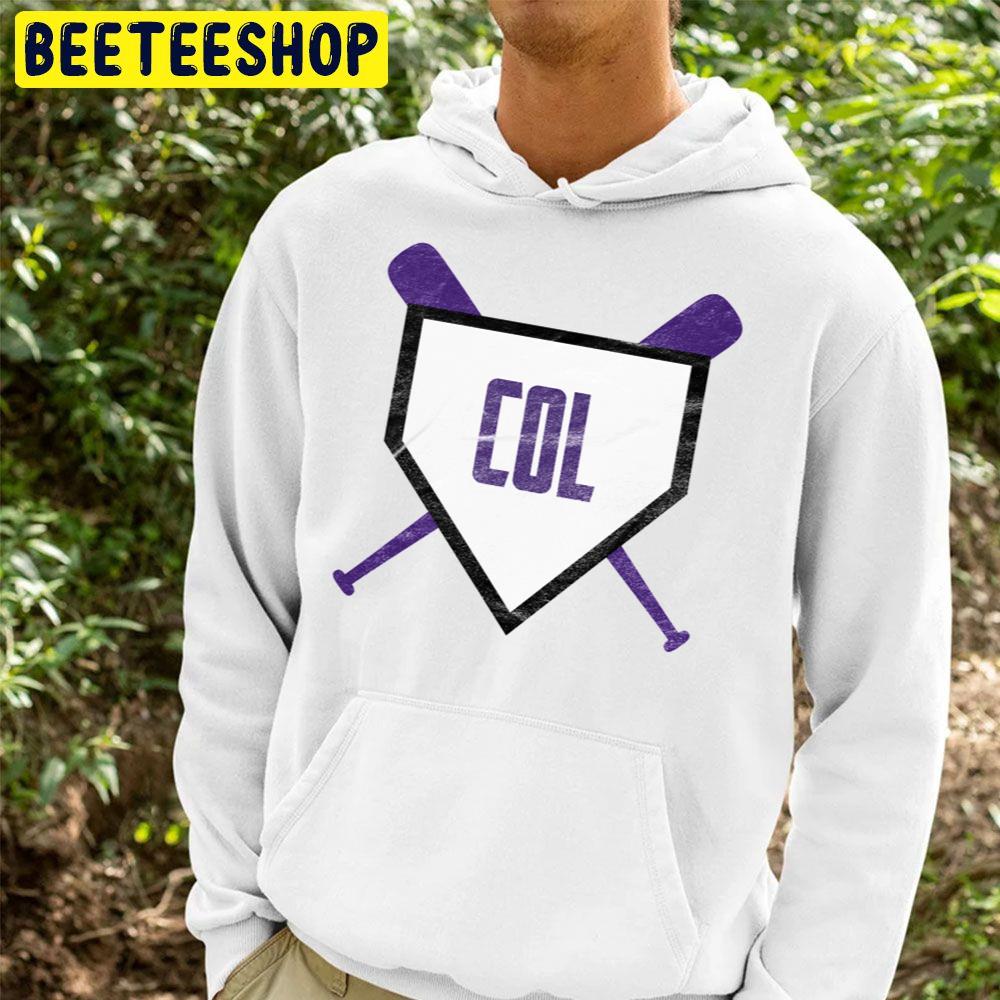 Colorado Abbreviation Retro Home Plate Design Baseball Trending Unisex Hoodie Colorado Abbreviation Retro Home Plate Design Baseball Trending Unisex Hoodie