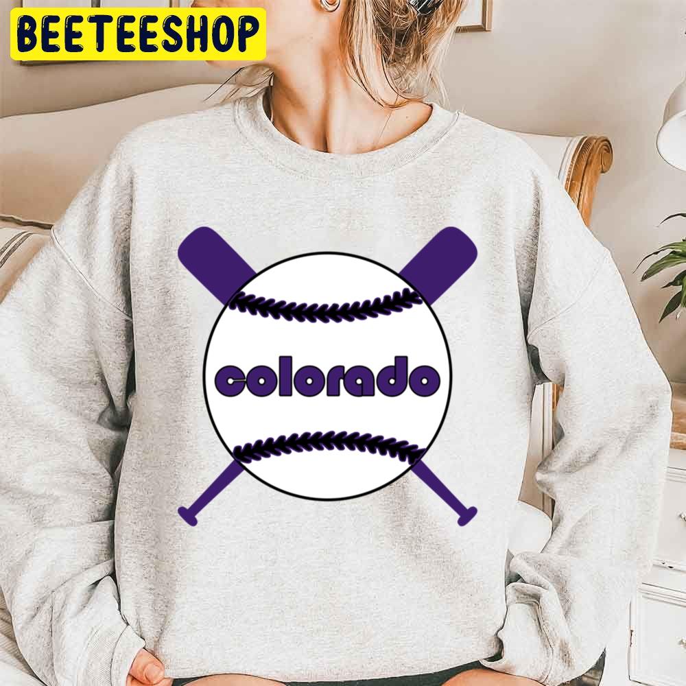 Colorado Retro Throwback With Crossed Bats Baseball Trending Unisex Sweatshirt Colorado Retro Throwback With Crossed Bats Baseball Trending Unisex Sweatshirt
