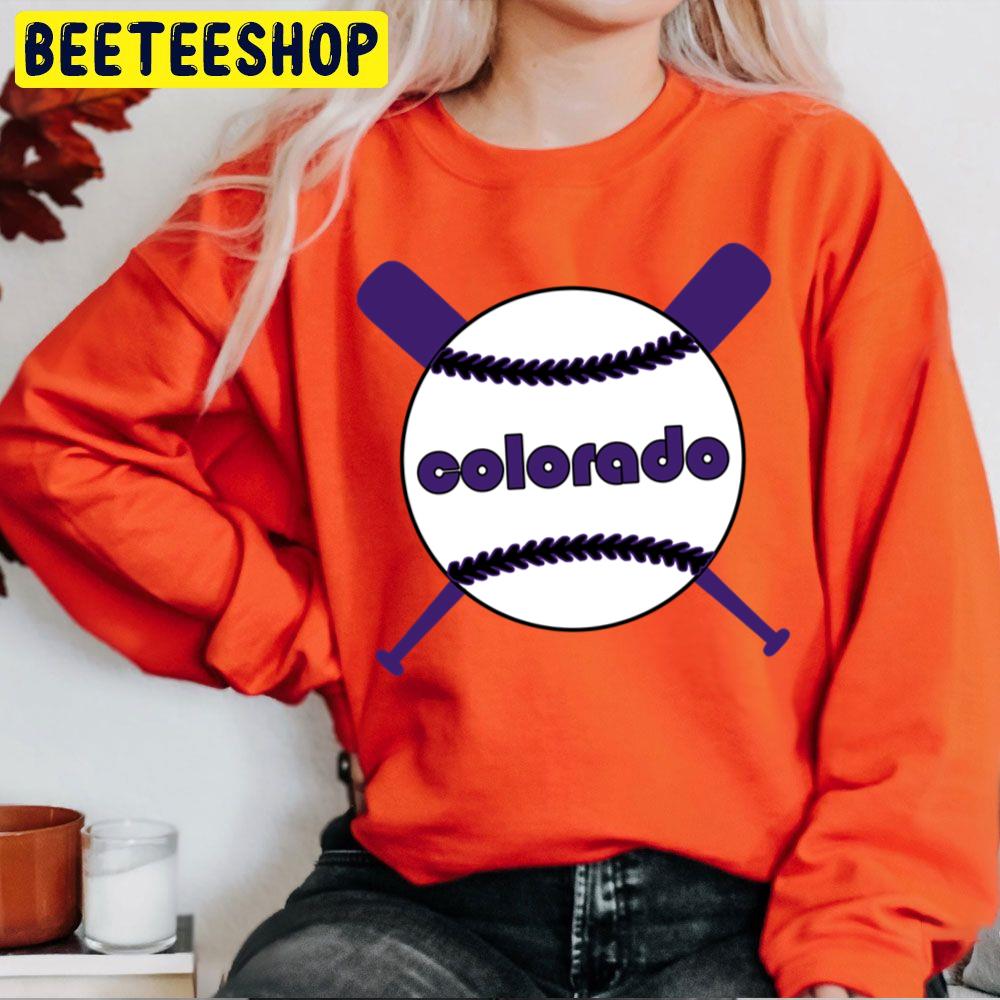 Colorado Retro Throwback With Crossed Bats Baseball Trending Unisex Sweatshirt Colorado Retro Throwback With Crossed Bats Baseball Trending Unisex Sweatshirt