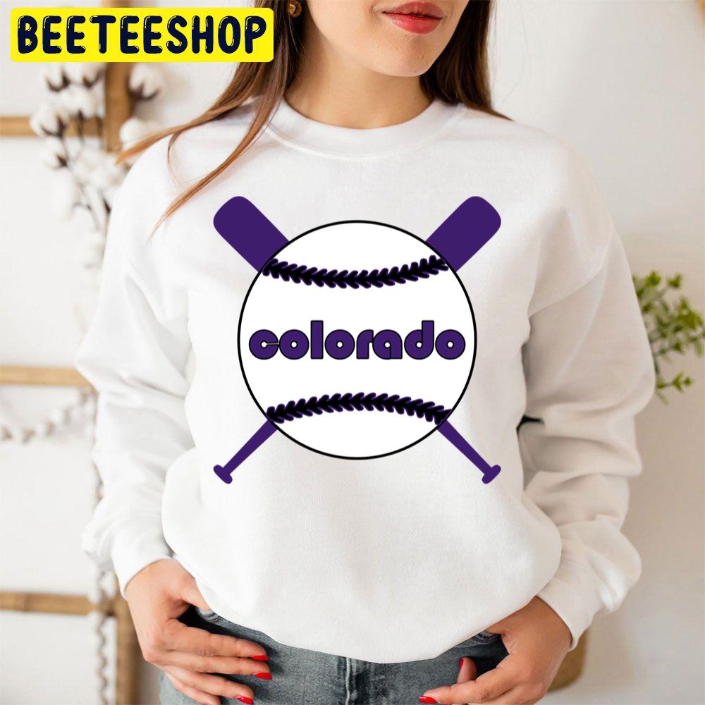 Colorado Retro Throwback With Crossed Bats Baseball Trending Unisex Sweatshirt Colorado Retro Throwback With Crossed Bats Baseball Trending Unisex Sweatshirt