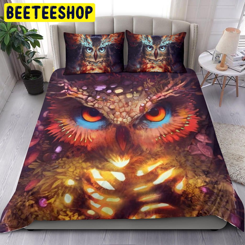 Cool Art Owl Bedding Set Cool Art Owl Bedding Set