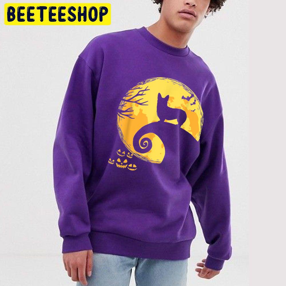 Corgi And Moon Halloween Unisex Sweatshirt Corgi And Moon Halloween Unisex Sweatshirt