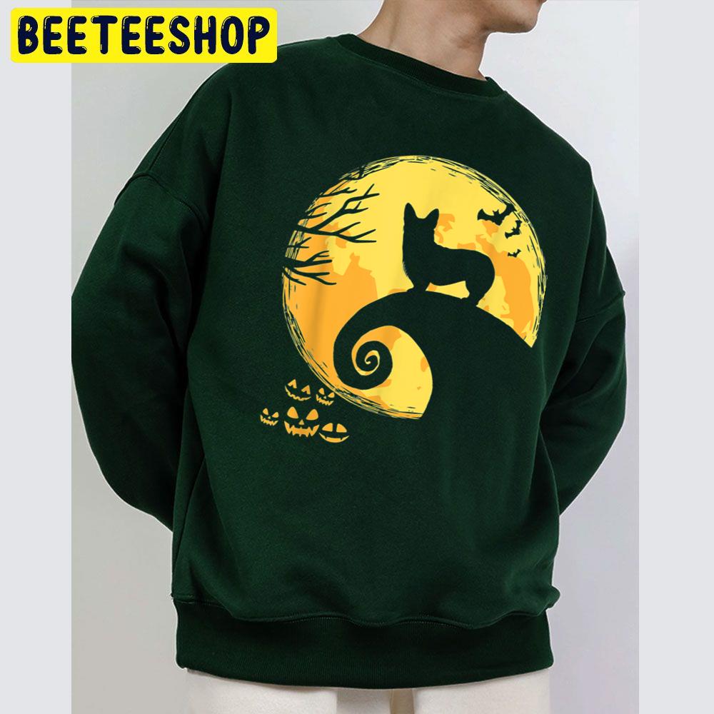 Corgi And Moon Halloween Unisex Sweatshirt Corgi And Moon Halloween Unisex Sweatshirt
