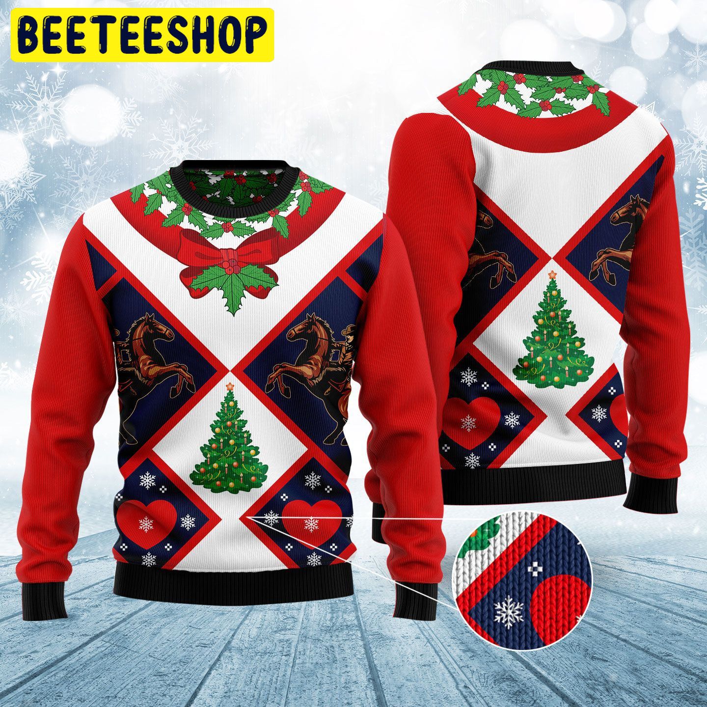 Cowboy Pattern Trending Ugly Christmas Sweatshirt Cowboy Pattern Trending Ugly Christmas Sweatshirt