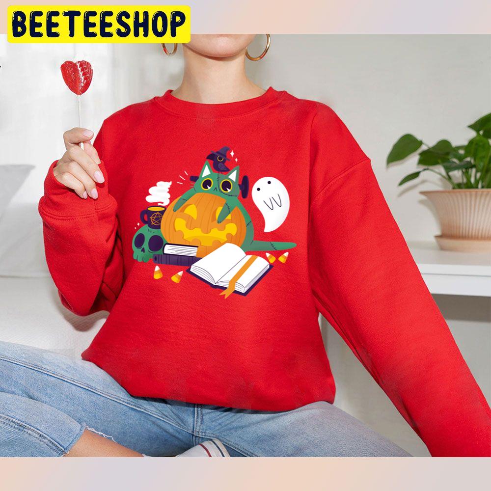 Cute Cat Boo And Pumpkin Halloween Trending Unisex Sweatshirt Cute Cat Boo And Pumpkin Halloween Trending Unisex Sweatshirt