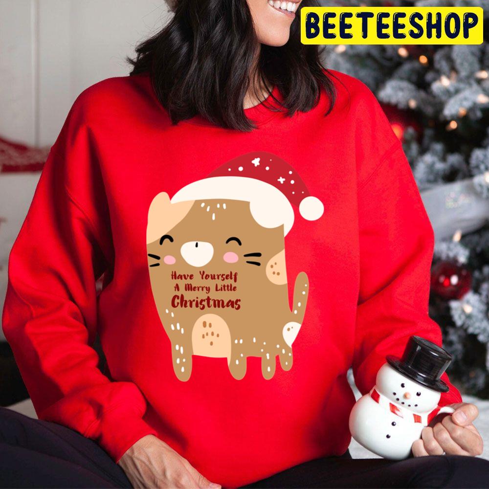 Cute Cat Have Yourself A Merry Little Christmas Trending Unisex Hoodie Cute Cat Have Yourself A Merry Little Christmas Trending Unisex Hoodie