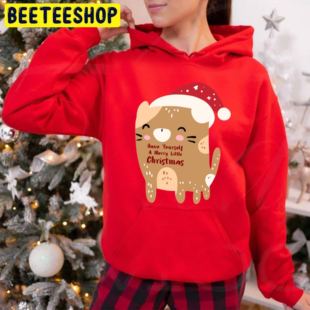 Cute Cat Have Yourself A Merry Little Christmas Trending Unisex Hoodie Cute Cat Have Yourself A Merry Little Christmas Trending Unisex Hoodie
