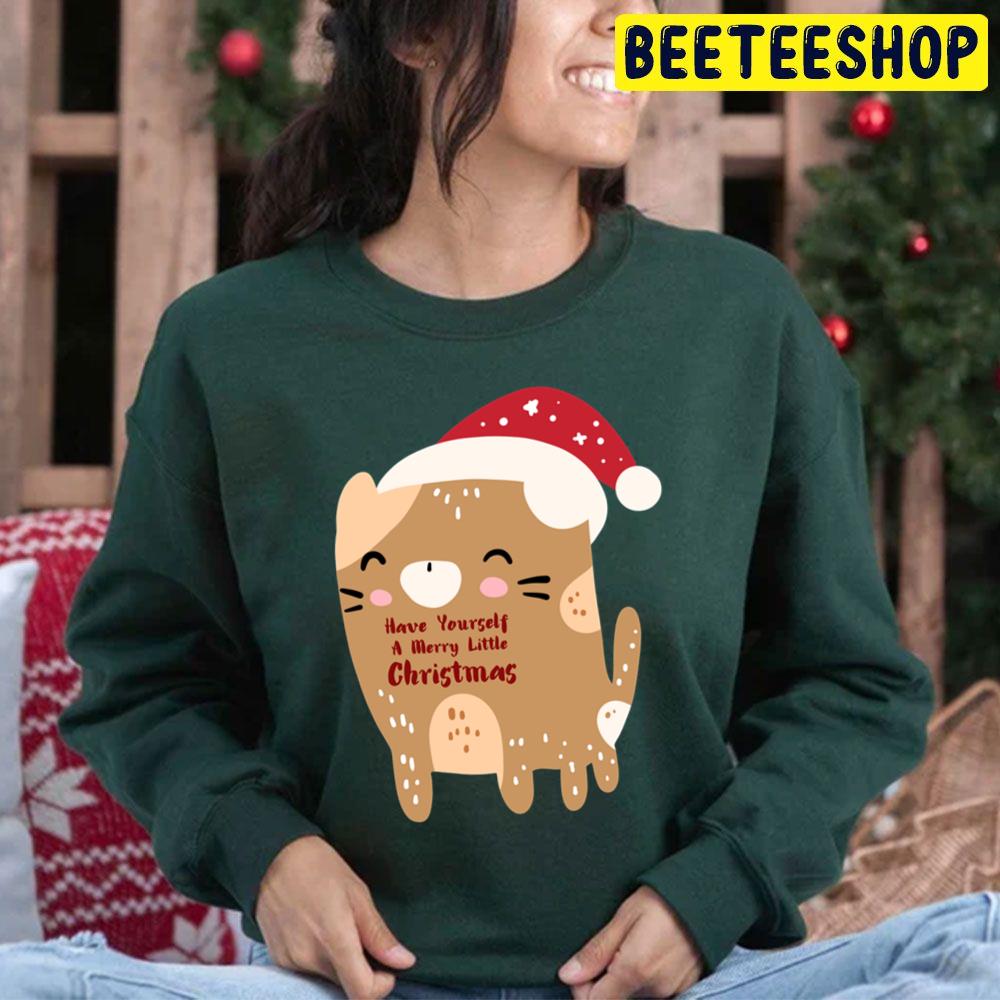 Cute Cat Have Yourself A Merry Little Christmas Trending Unisex Hoodie Cute Cat Have Yourself A Merry Little Christmas Trending Unisex Hoodie