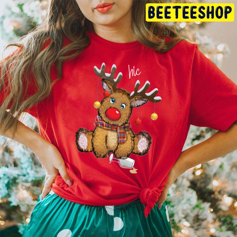 Cute Christmas Blitzened Drunken Reindeer Trending Unisex Hoodie Cute Christmas Blitzened Drunken Reindeer Trending Unisex Hoodie