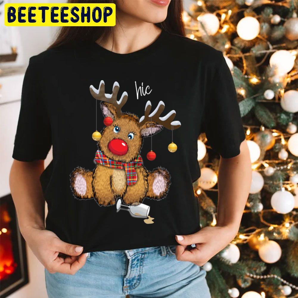 Cute Christmas Blitzened Drunken Reindeer Trending Unisex Hoodie Cute Christmas Blitzened Drunken Reindeer Trending Unisex Hoodie