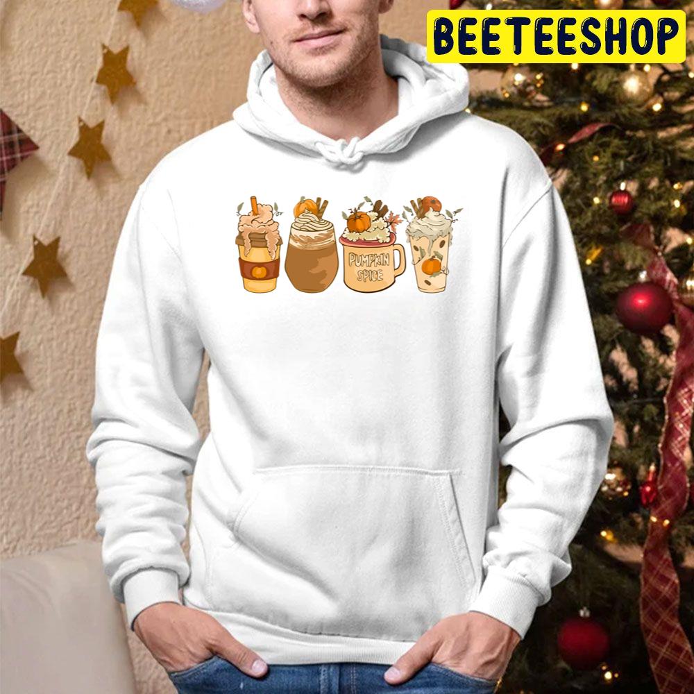 Cute Fall Pumpkin Latte Drink Cup Trending Unisex Hoodie Cute Fall Pumpkin Latte Drink Cup Trending Unisex Hoodie