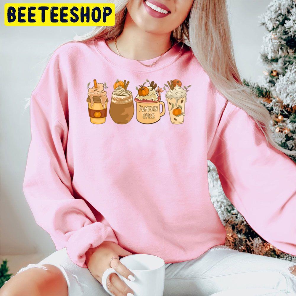 Cute Fall Pumpkin Latte Drink Cup Trending Unisex Hoodie Cute Fall Pumpkin Latte Drink Cup Trending Unisex Hoodie