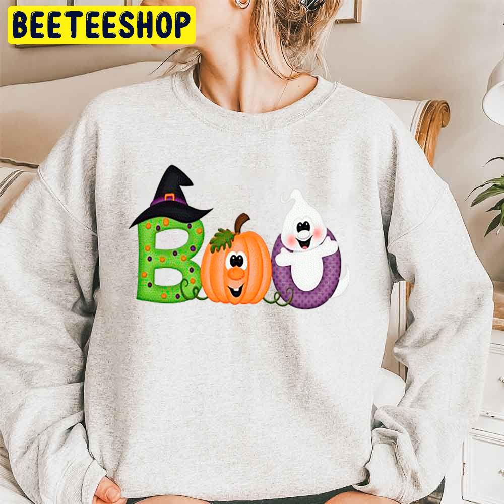 Cute Ghost And Pumpkin Happy Halloween Trending Unisex Sweatshirt Cute Ghost And Pumpkin Happy Halloween Trending Unisex Sweatshirt
