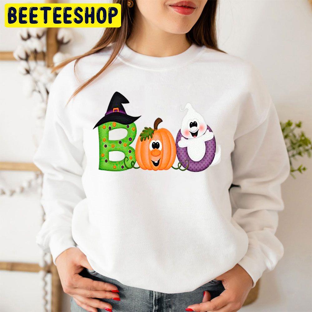 Cute Ghost And Pumpkin Happy Halloween Trending Unisex Sweatshirt Cute Ghost And Pumpkin Happy Halloween Trending Unisex Sweatshirt