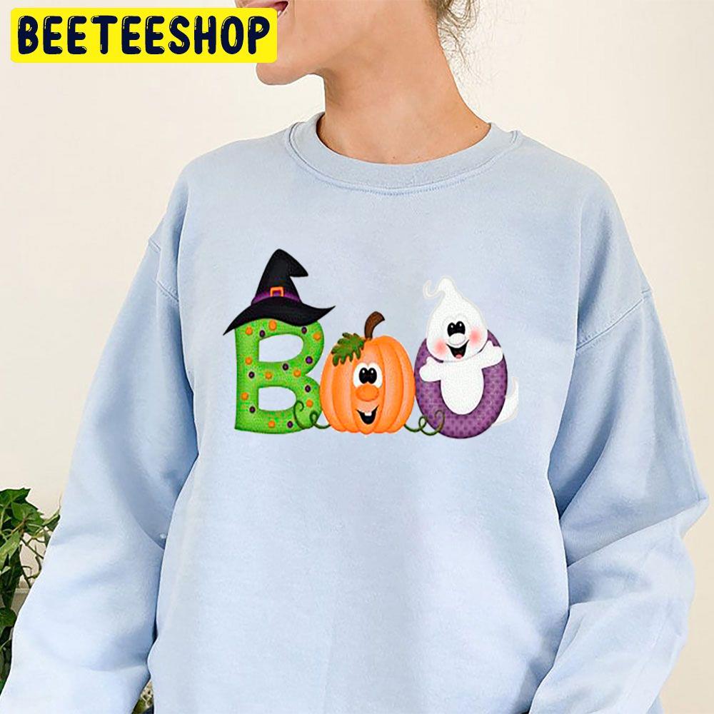 Cute Ghost And Pumpkin Happy Halloween Trending Unisex Sweatshirt Cute Ghost And Pumpkin Happy Halloween Trending Unisex Sweatshirt