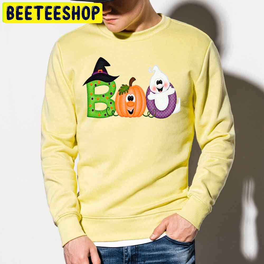 Cute Ghost And Pumpkin Happy Halloween Trending Unisex Sweatshirt Cute Ghost And Pumpkin Happy Halloween Trending Unisex Sweatshirt