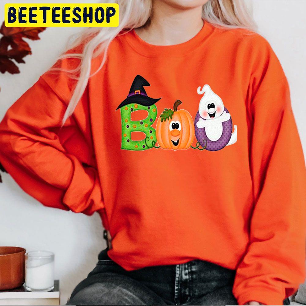 Cute Ghost And Pumpkin Happy Halloween Trending Unisex Sweatshirt Cute Ghost And Pumpkin Happy Halloween Trending Unisex Sweatshirt