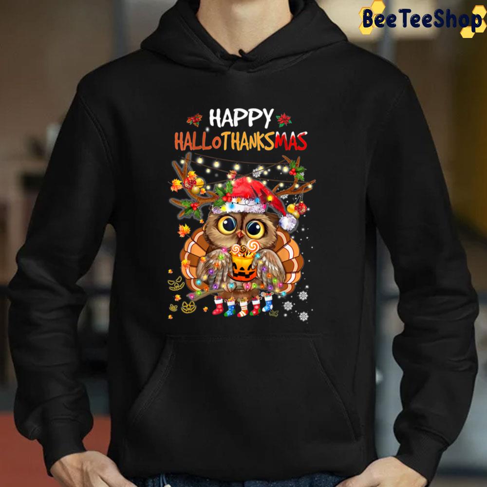 Cute Owl Hallothanksmas Trending Unisex Sweatshirt Cute Owl Hallothanksmas Trending Unisex Sweatshirt