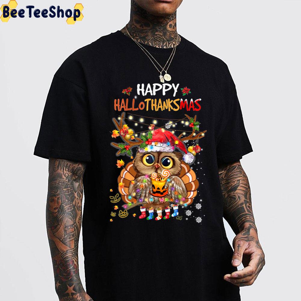 Cute Owl Hallothanksmas Trending Unisex Sweatshirt Cute Owl Hallothanksmas Trending Unisex Sweatshirt