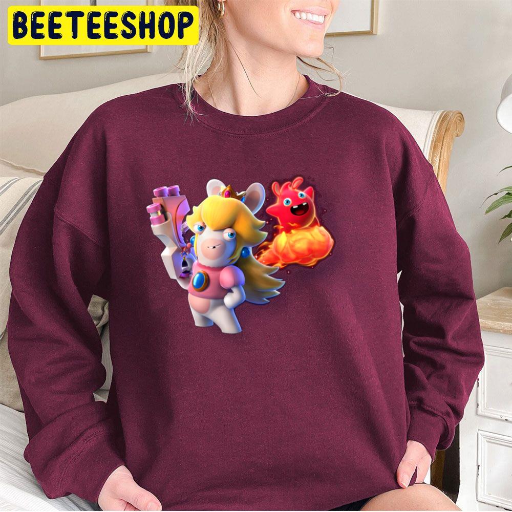 Cute Peach Mario + Rabbids Sparks Of Hope Game Trending Unisex Sweatshirt Cute Peach Mario + Rabbids Sparks Of Hope Game Trending Unisex Sweatshirt